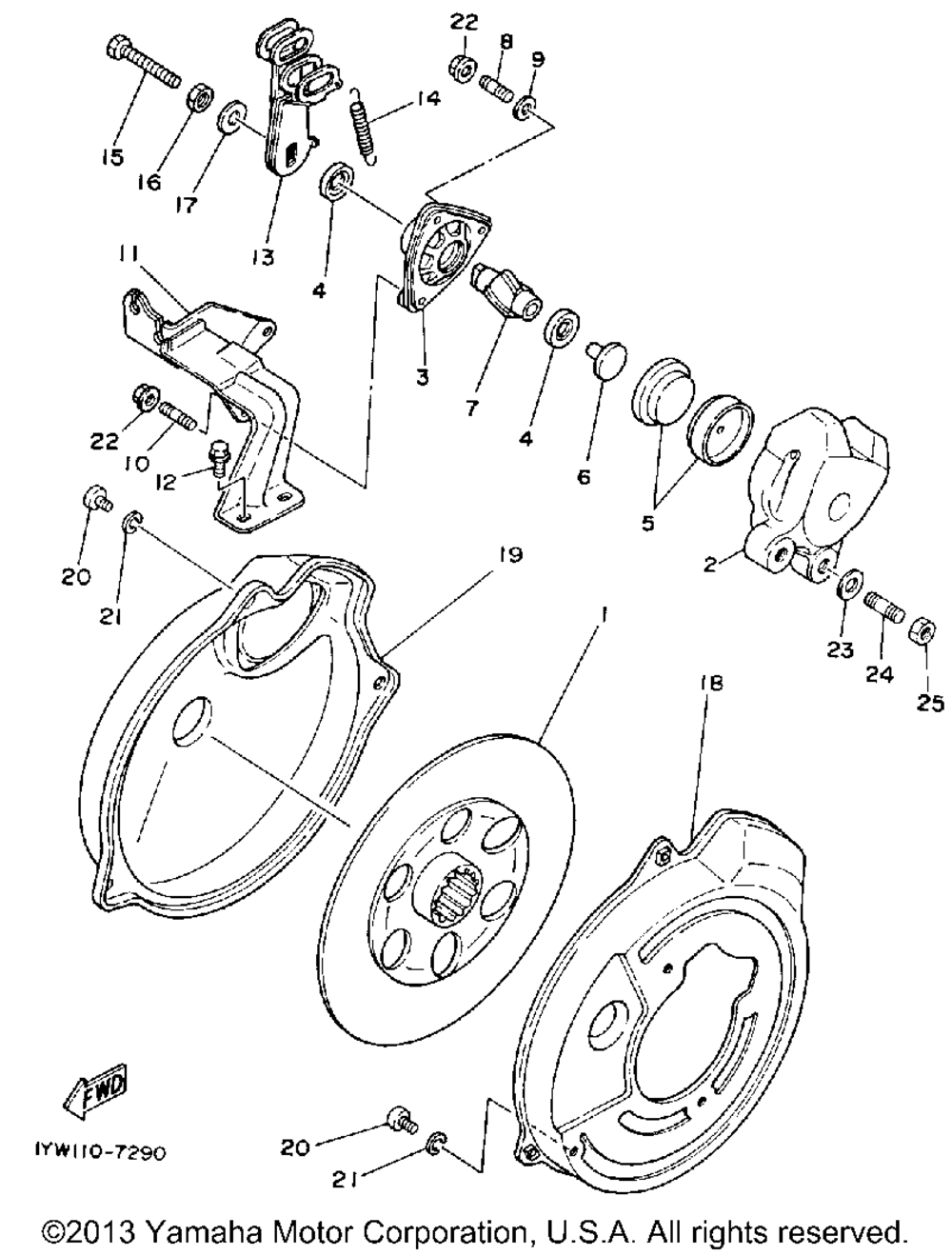 Rear brake caliper