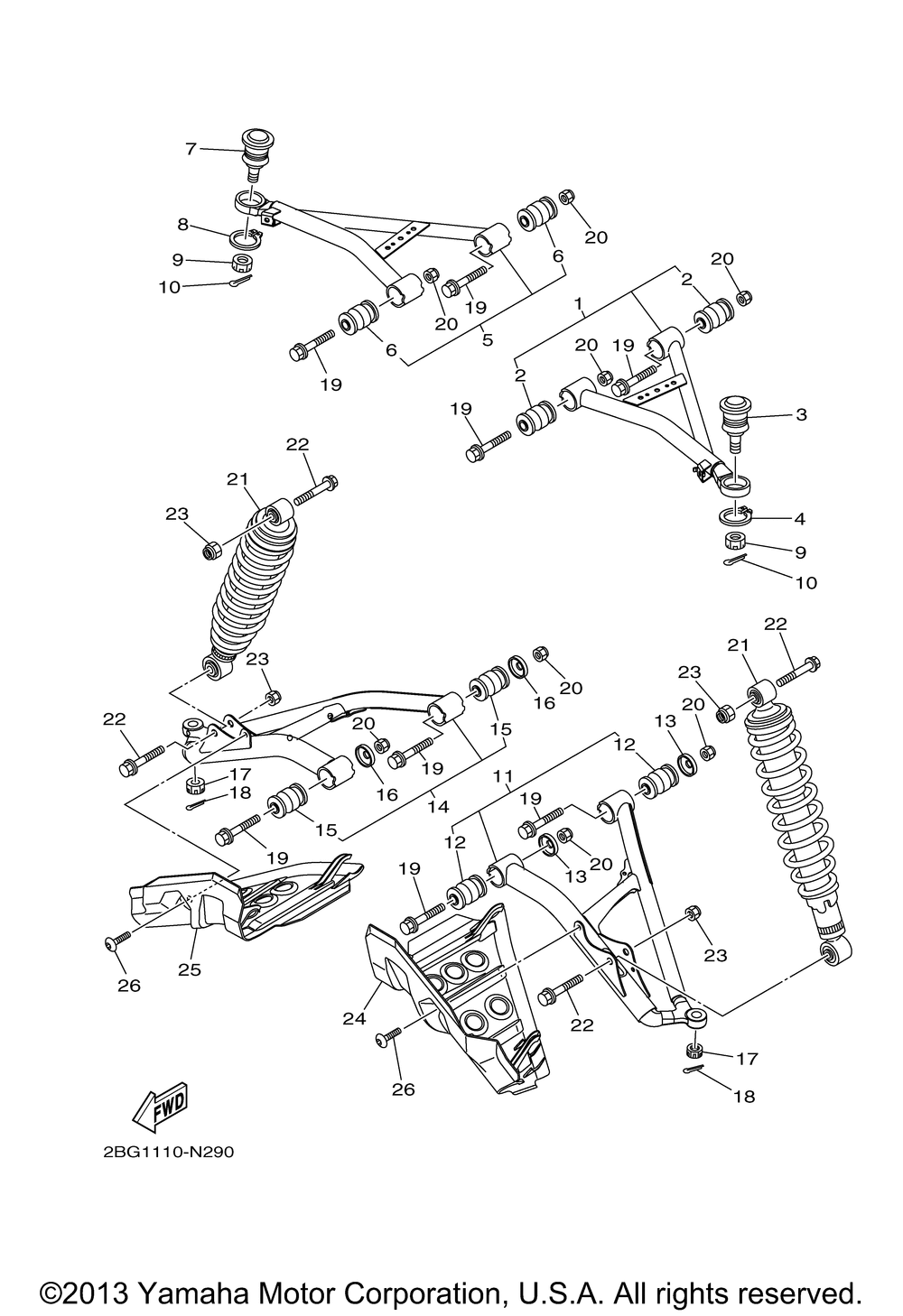 Front suspension wheel