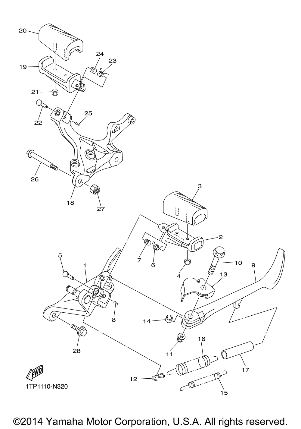 Stand footrest