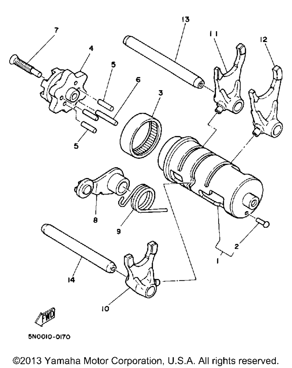 Shift cam - fork