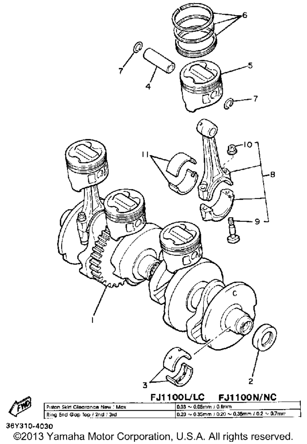 Crankshaft piston