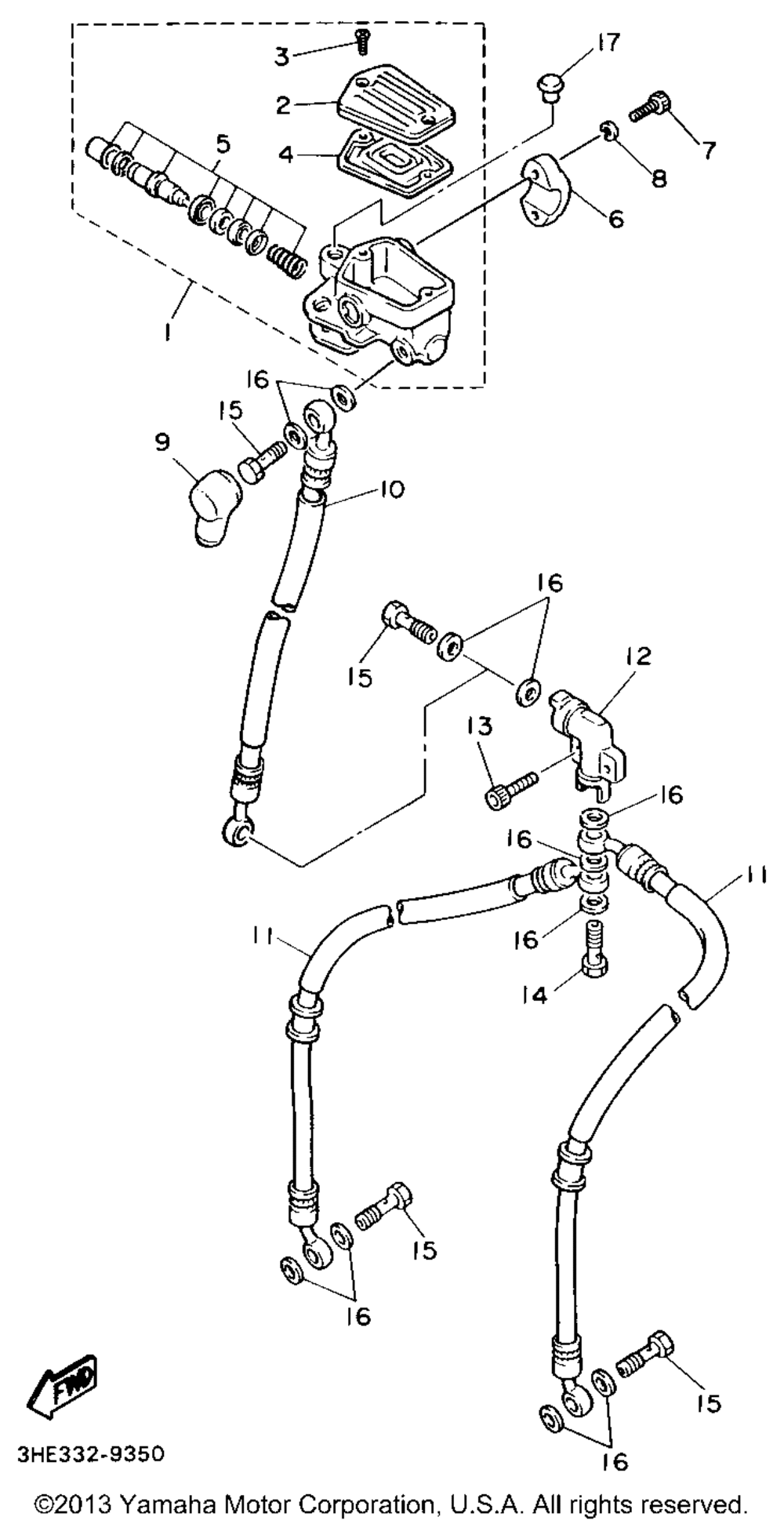 Front master cylinder