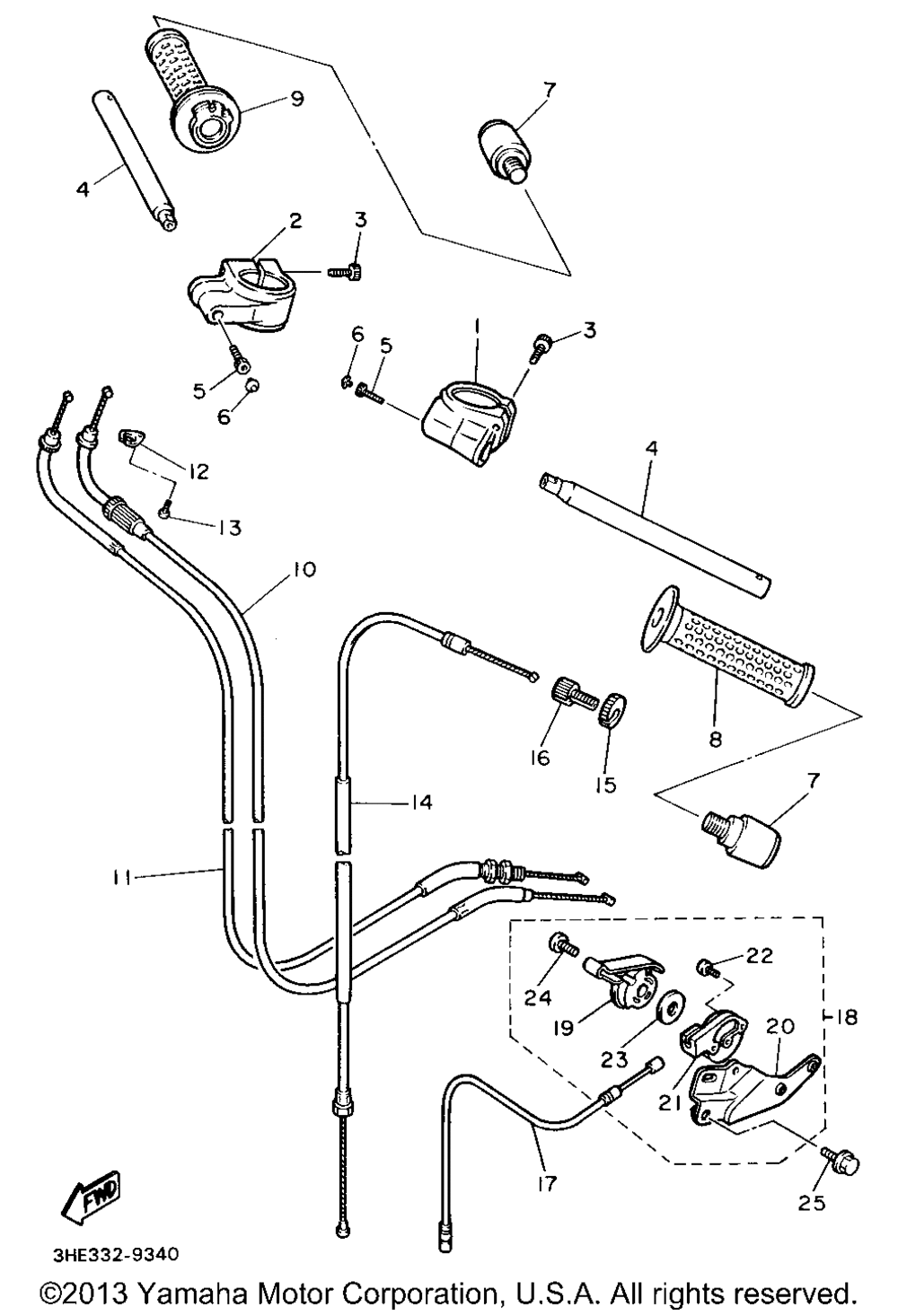 Handlebar cable