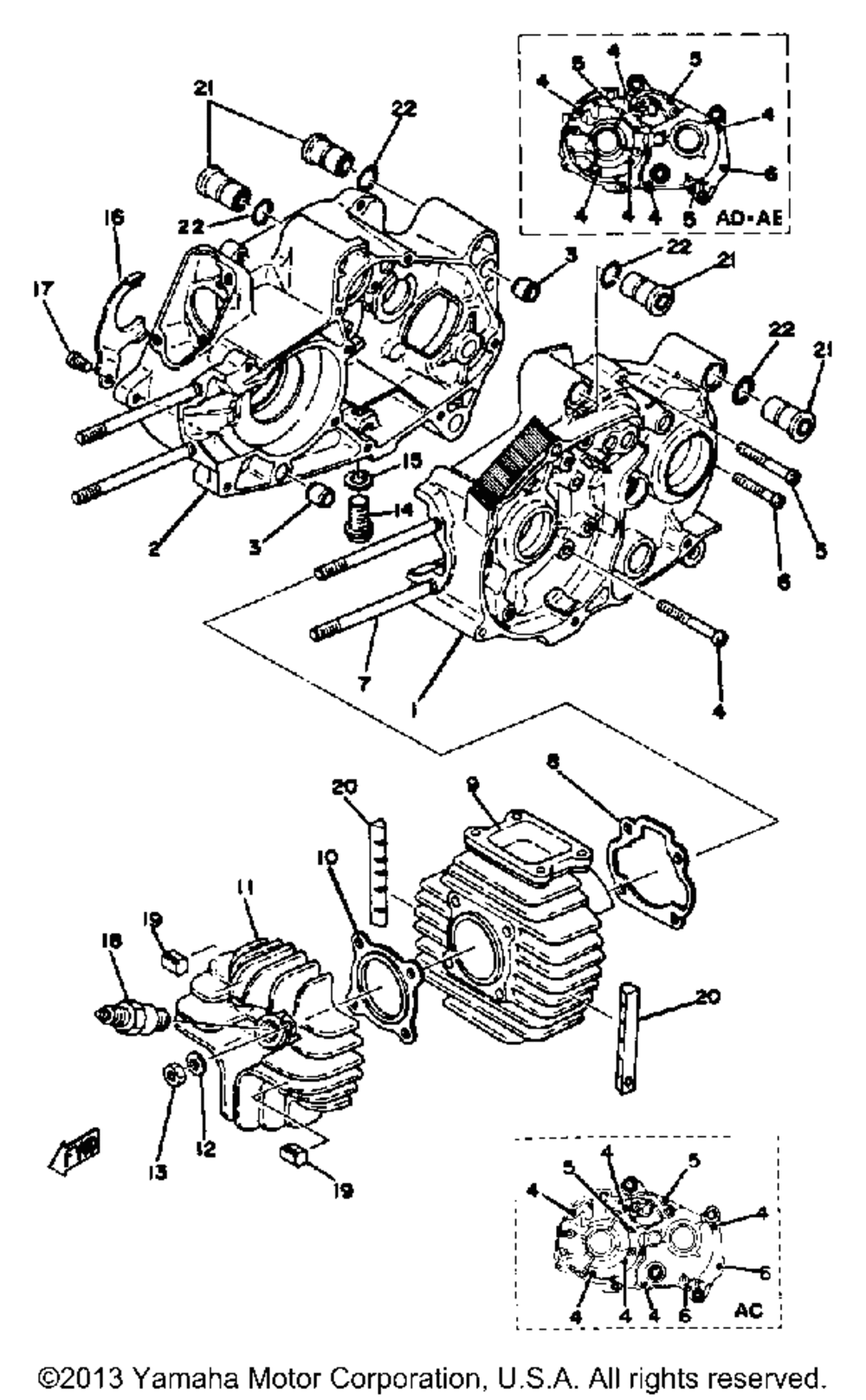 Crankcase-cylinder