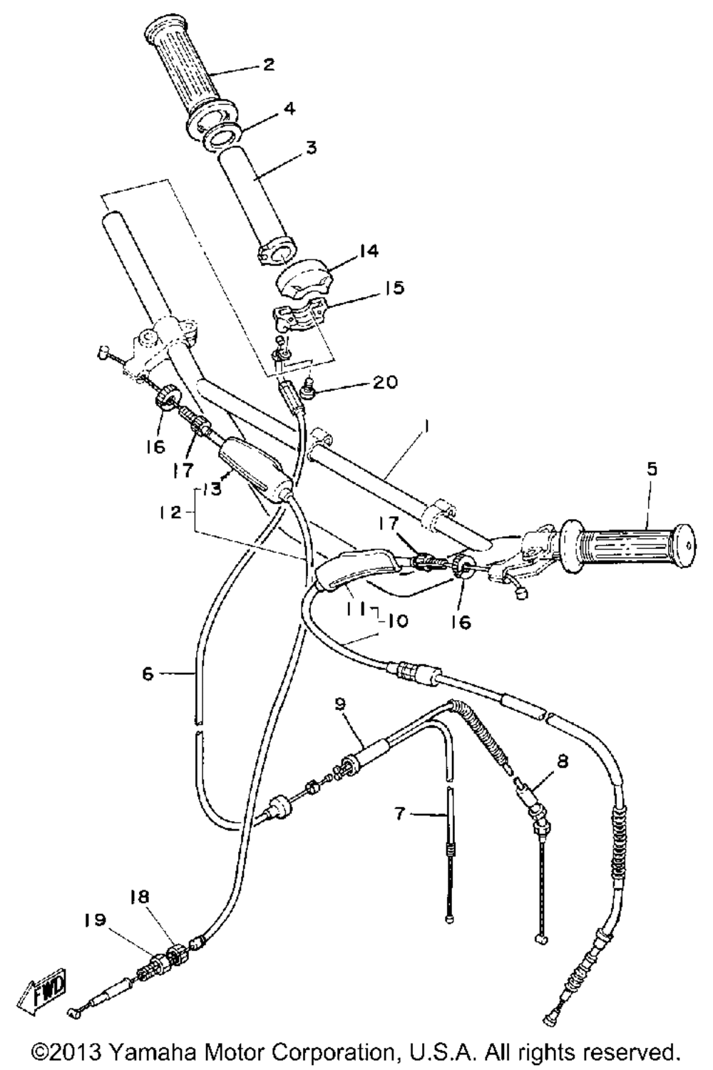 Handlebar - cable