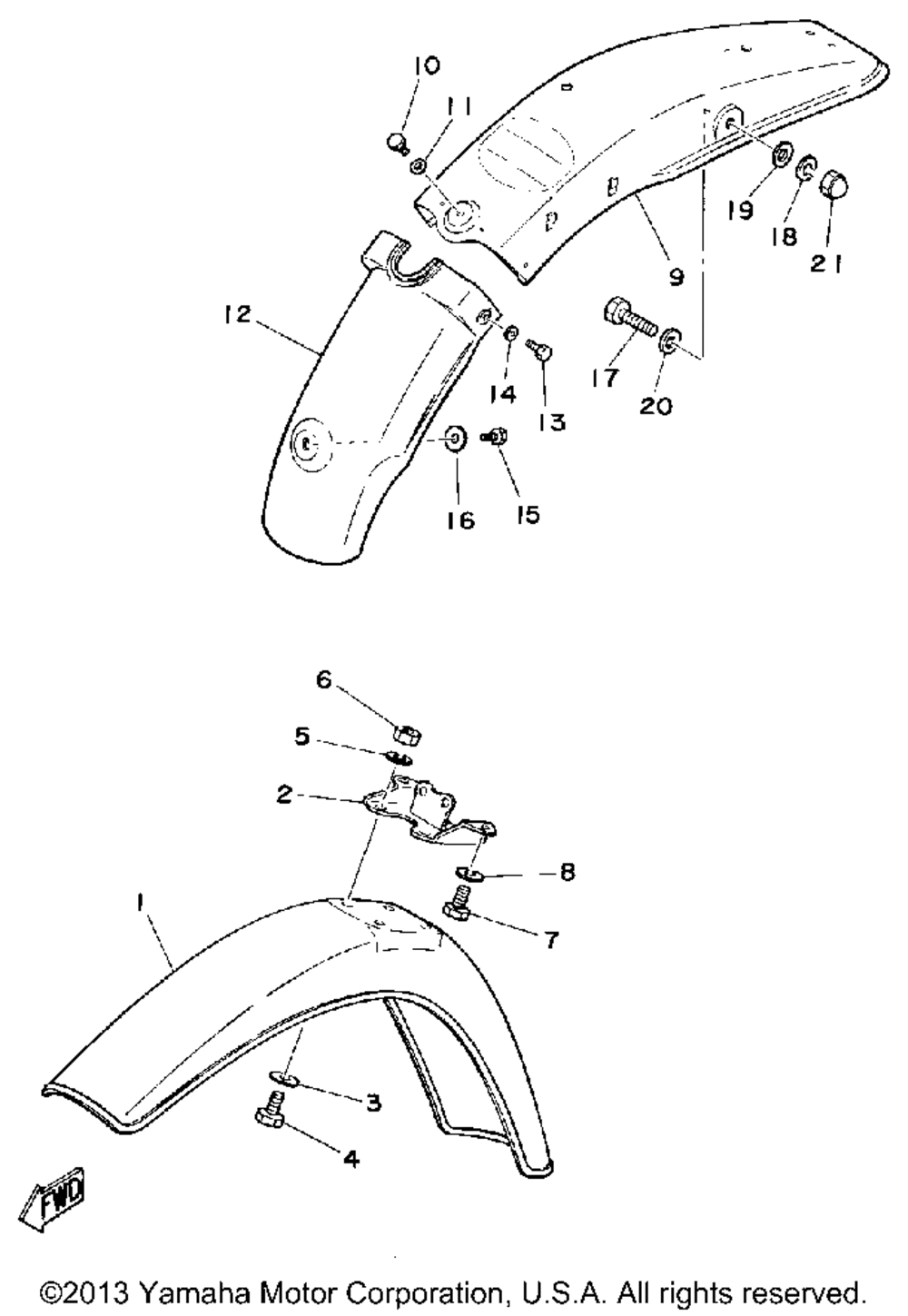 Front fender - rear fender