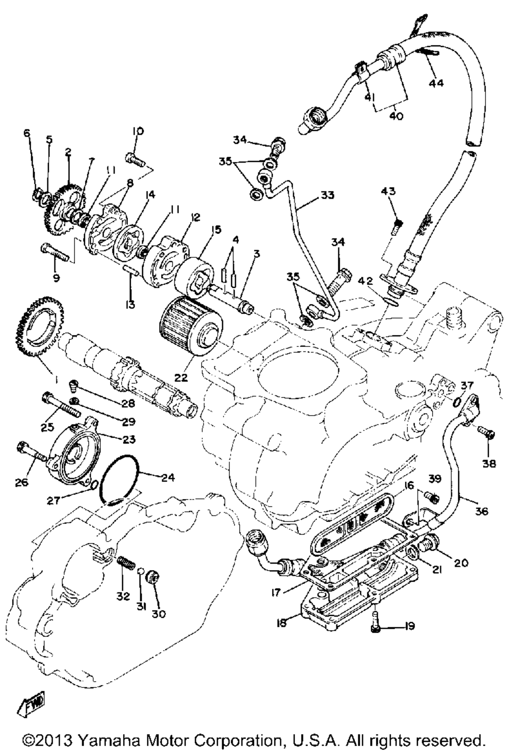 Oil pump oil - cleaner