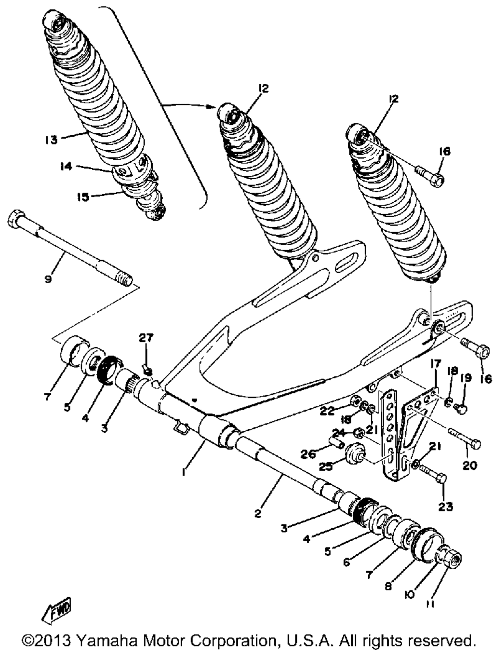 Swing arm - rear shocks