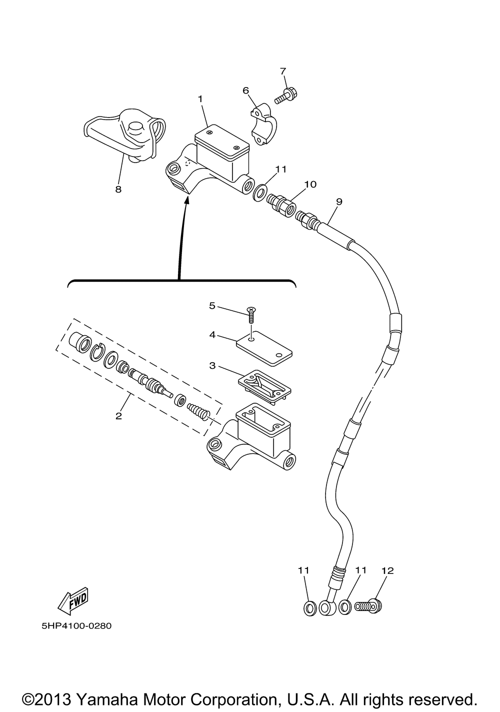 Front master cylinder