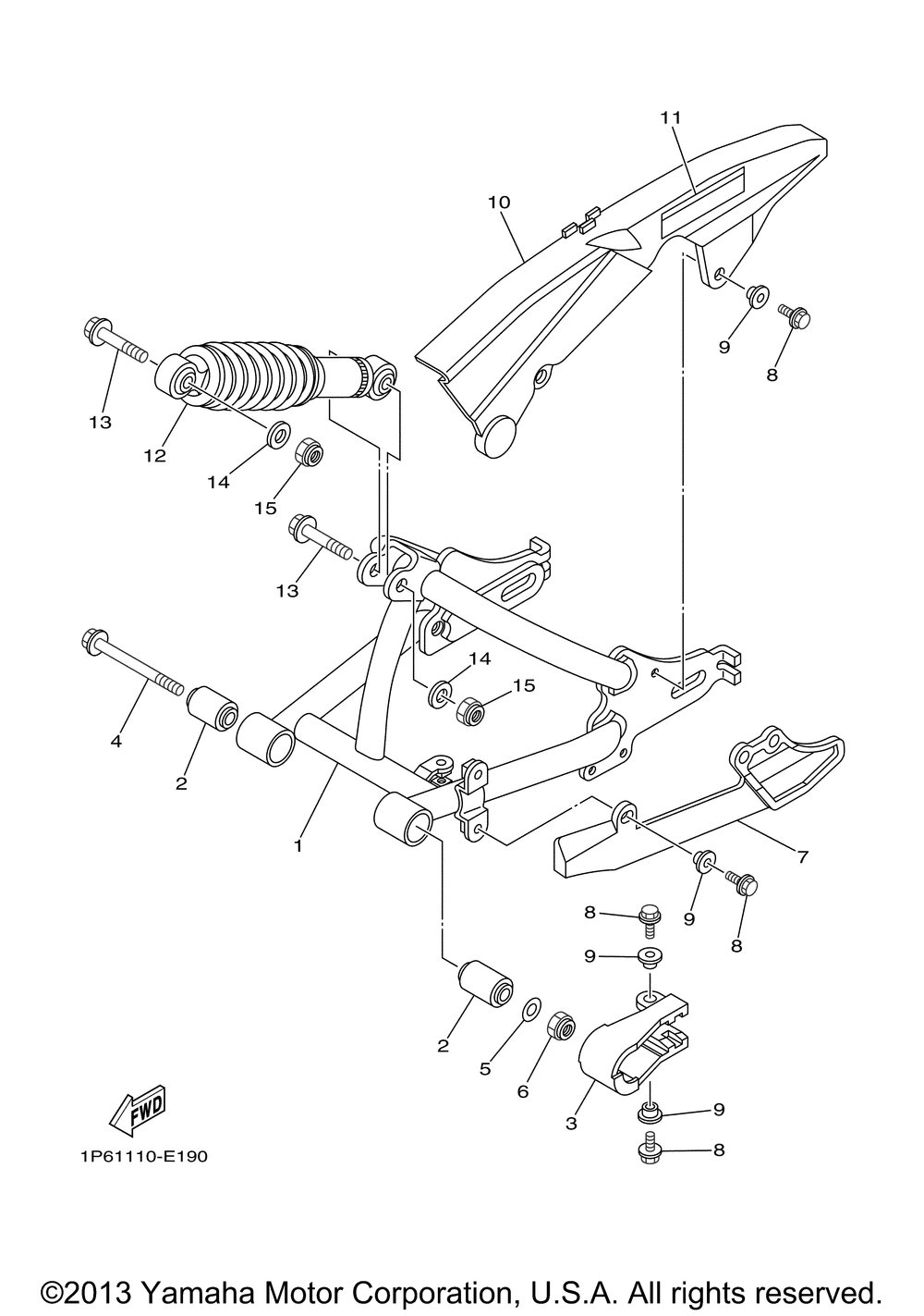 Rear arm suspension