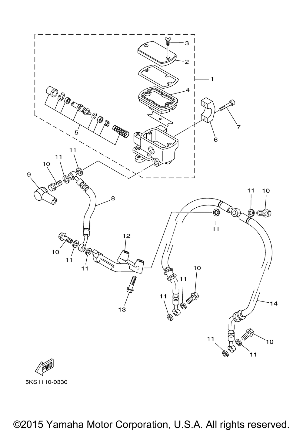 Front master cylinder