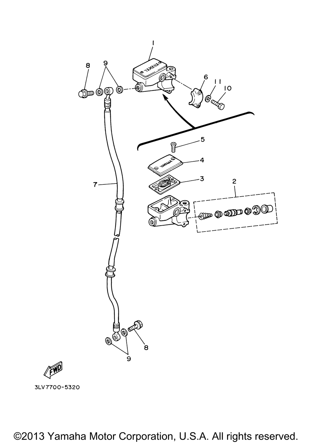 Front master cylinder