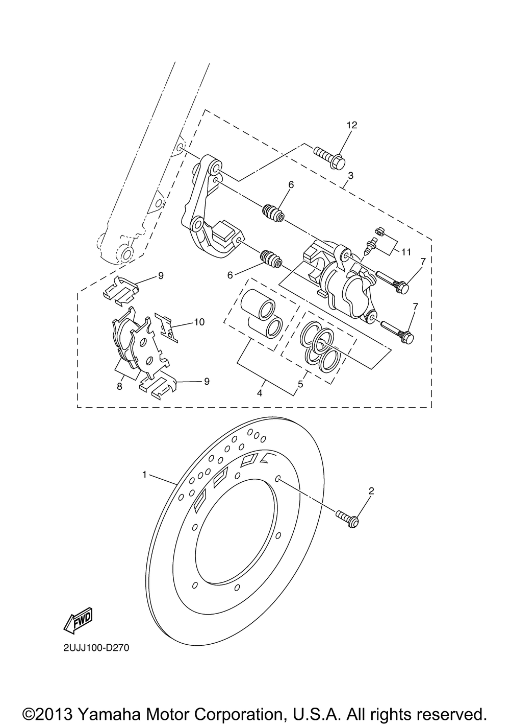 Front brake caliper