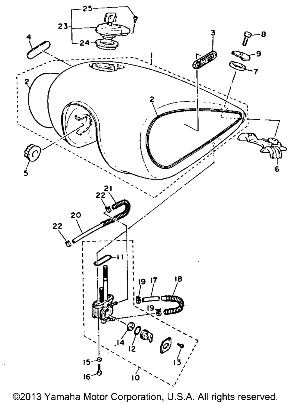 Fuel tank non california model