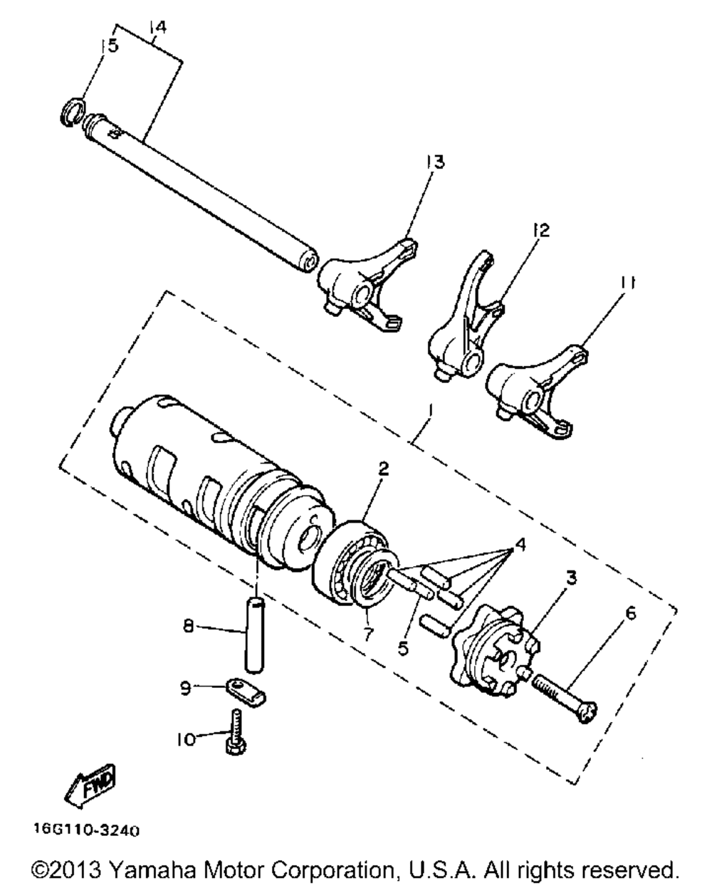 Shift cam fork