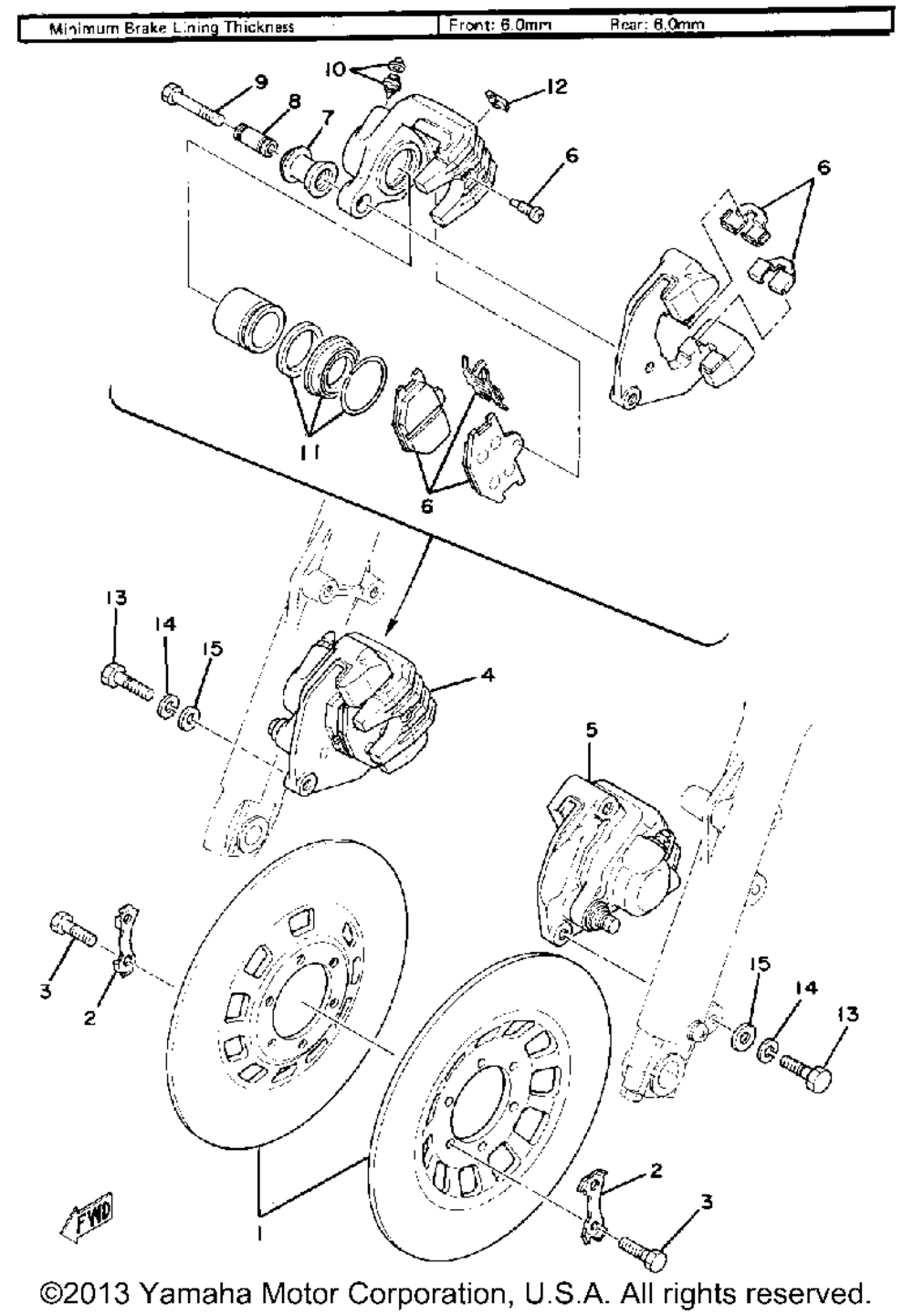 Front disc brake - caliper