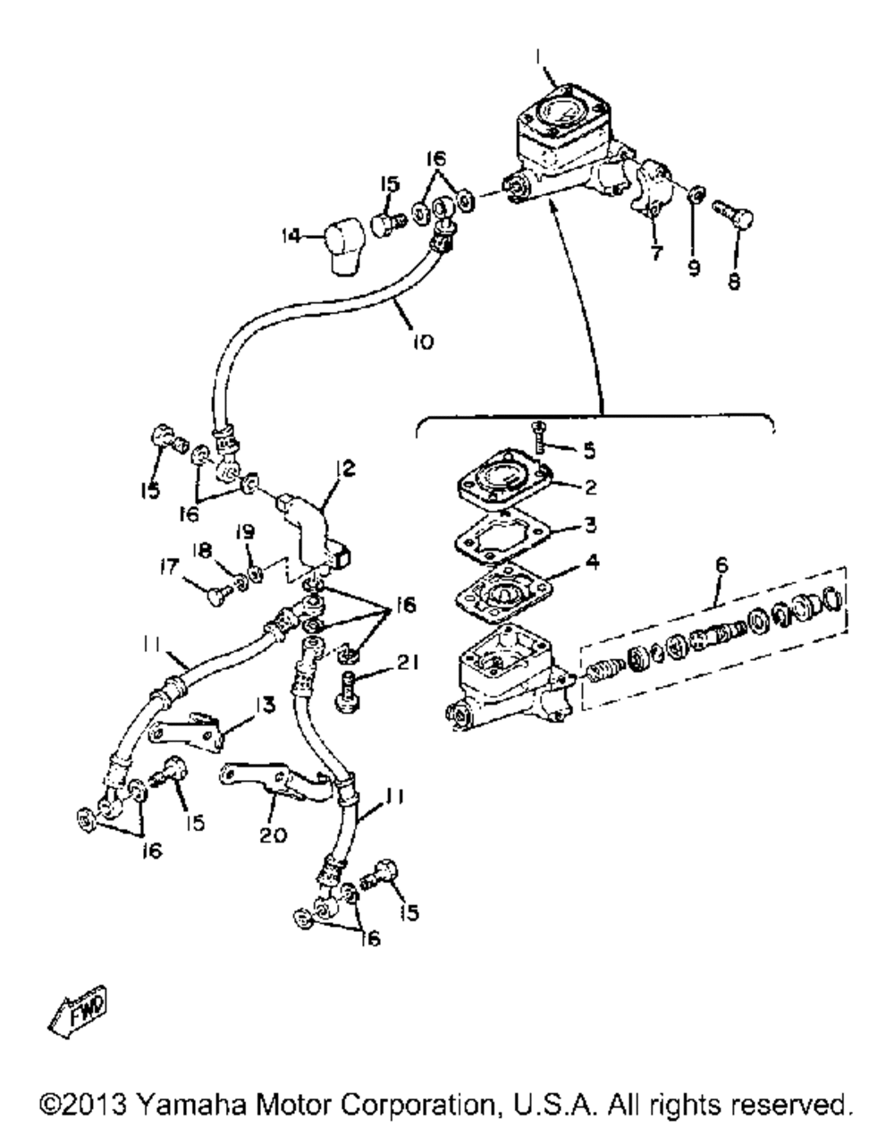 Front master cylinder