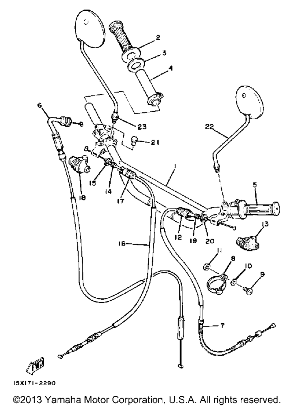 Handlebar cable