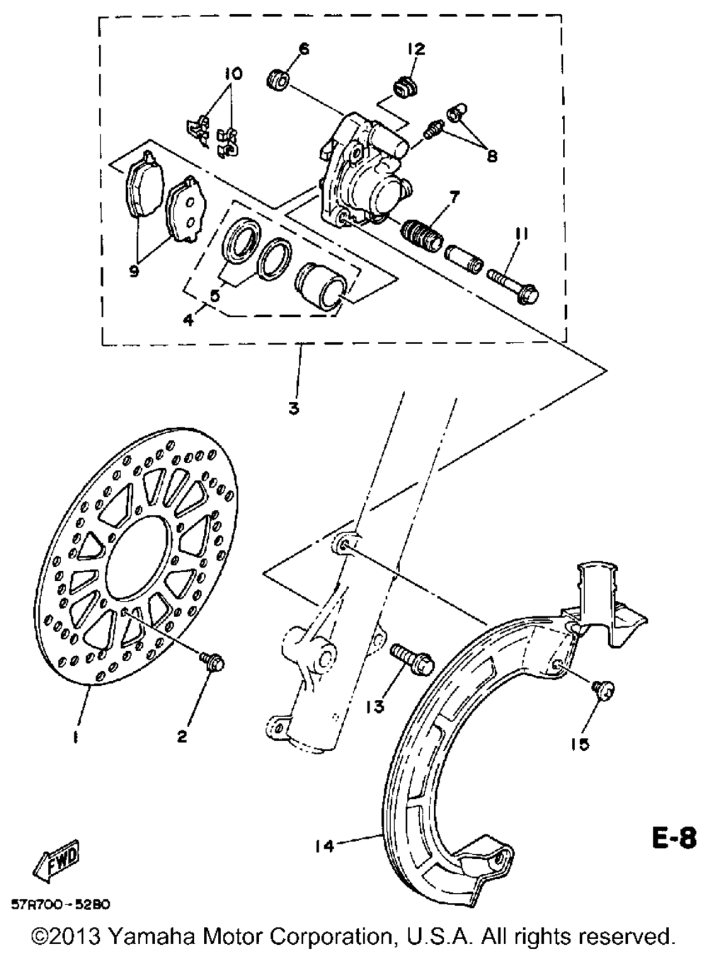 Front brake - caliper