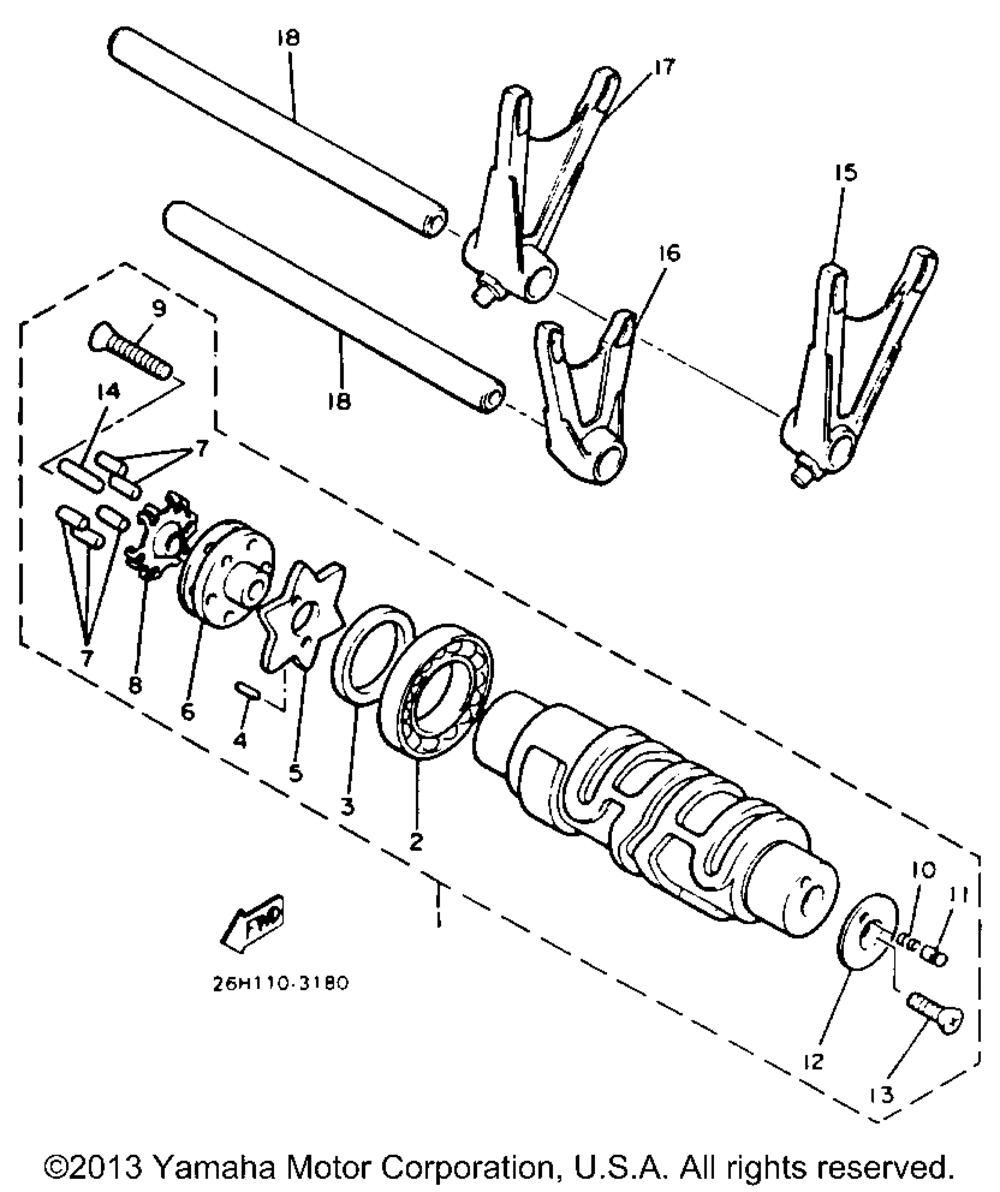 Shift cam fork