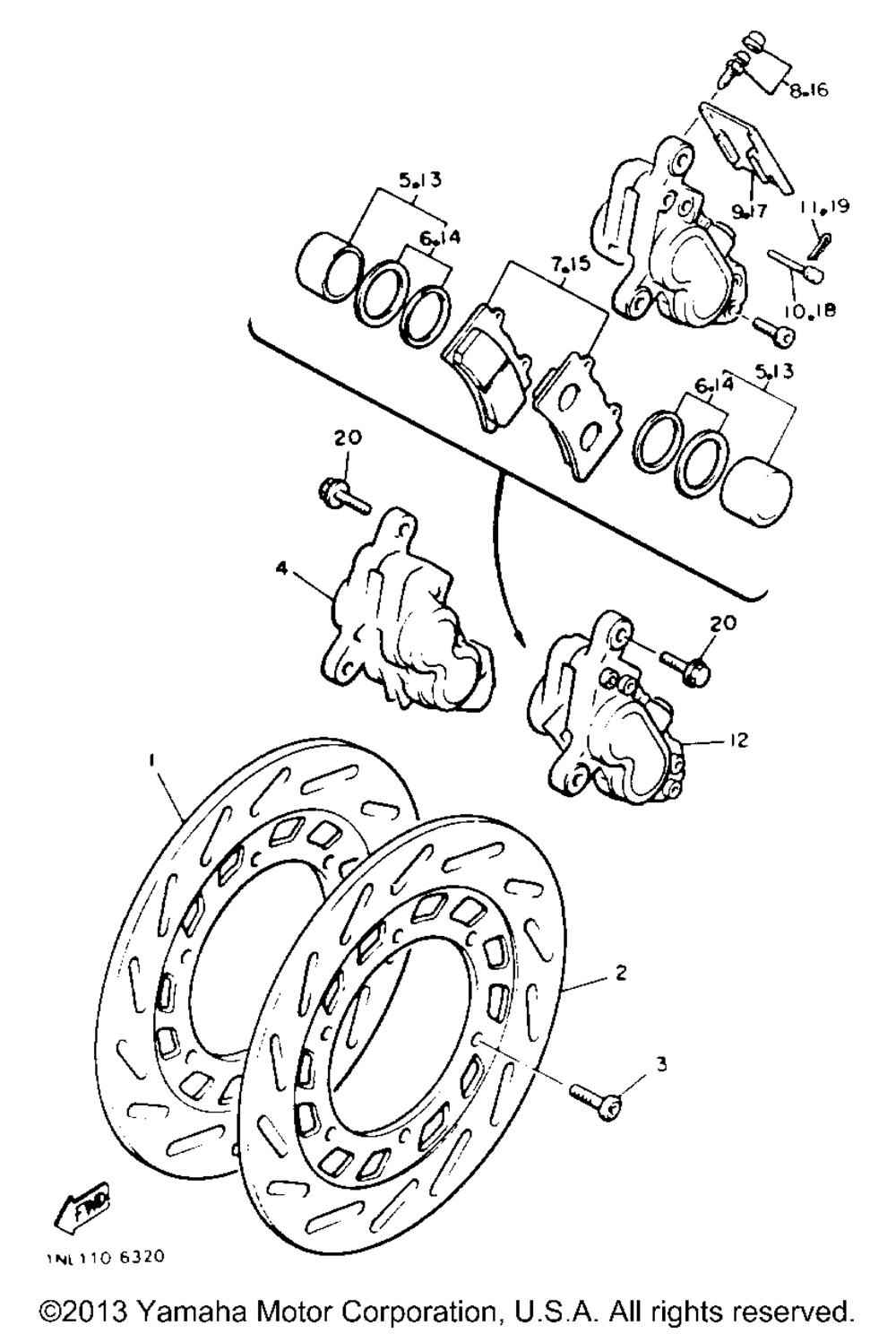 Front brake caliper