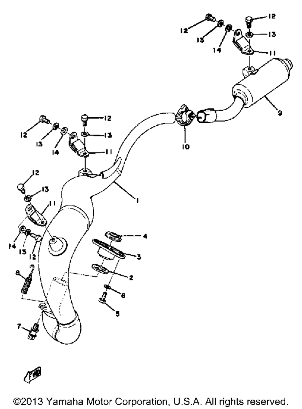 Exhaust yz125c