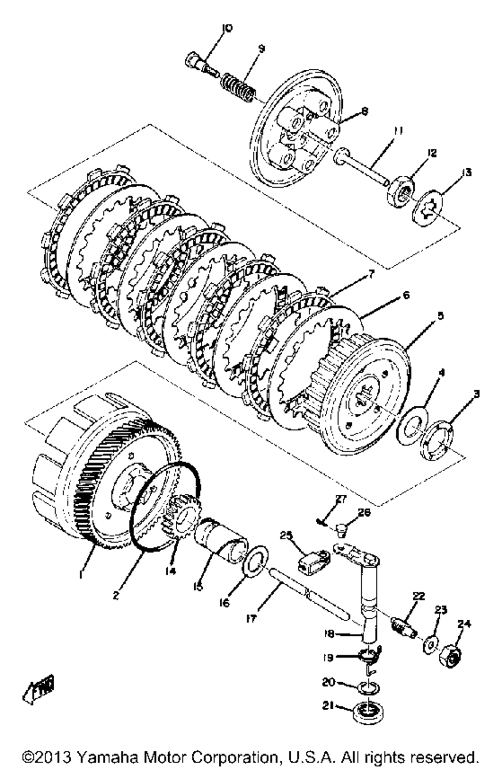 Clutch yz125a - b