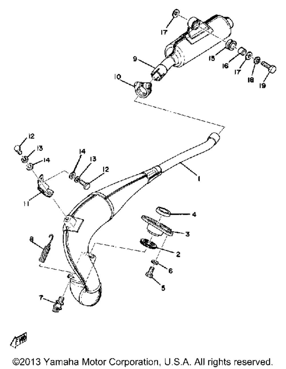 Exhaust yz125d