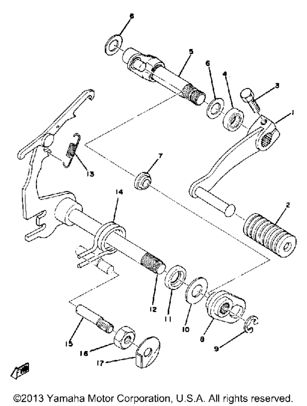 Shifter 2 yz125c