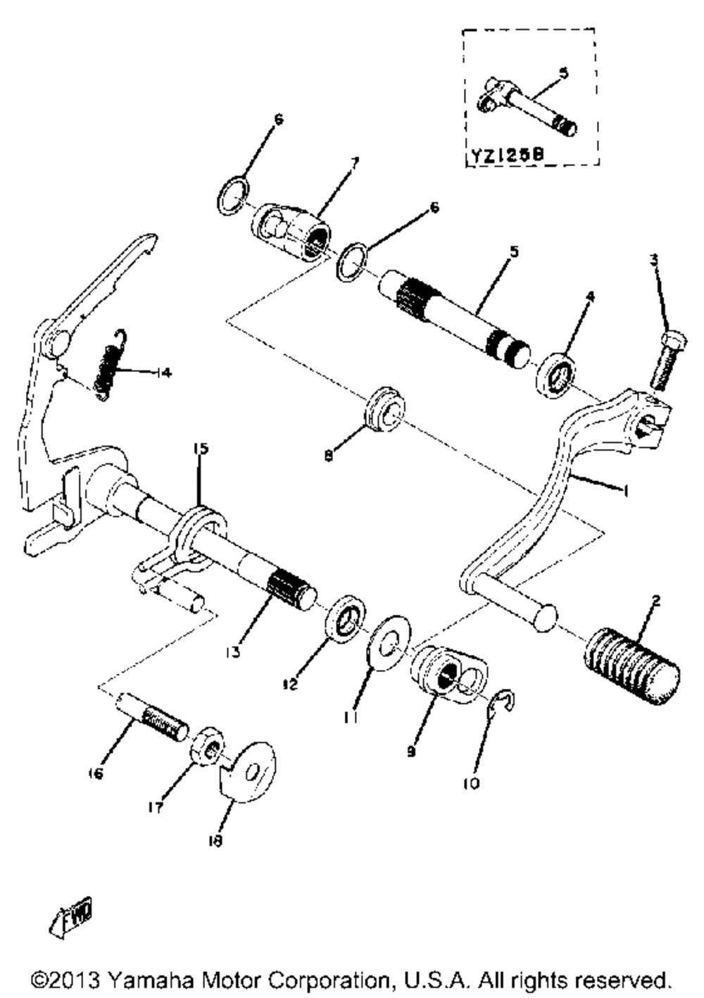 Shifter 2 yz125a - b