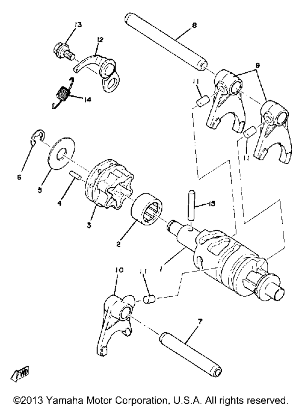 Shifter 1 yz125d