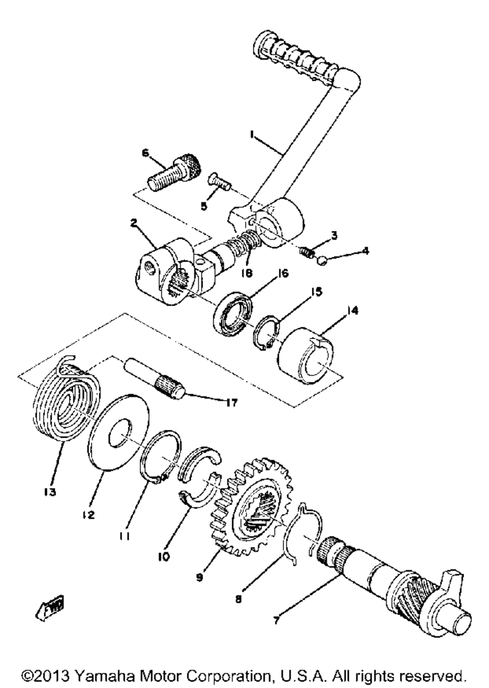 Kick - starter yz125c