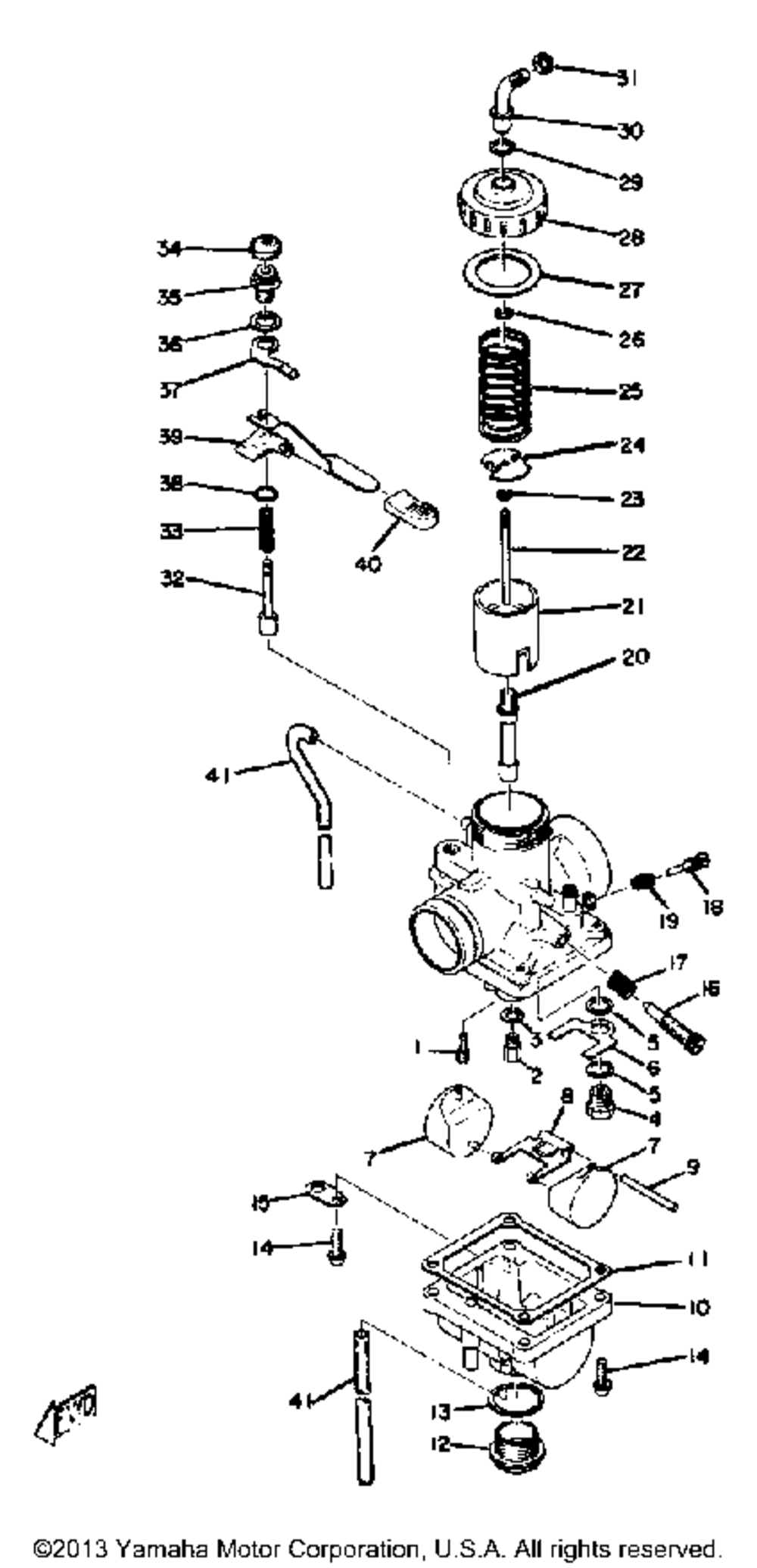 Carburetor yz125a - b