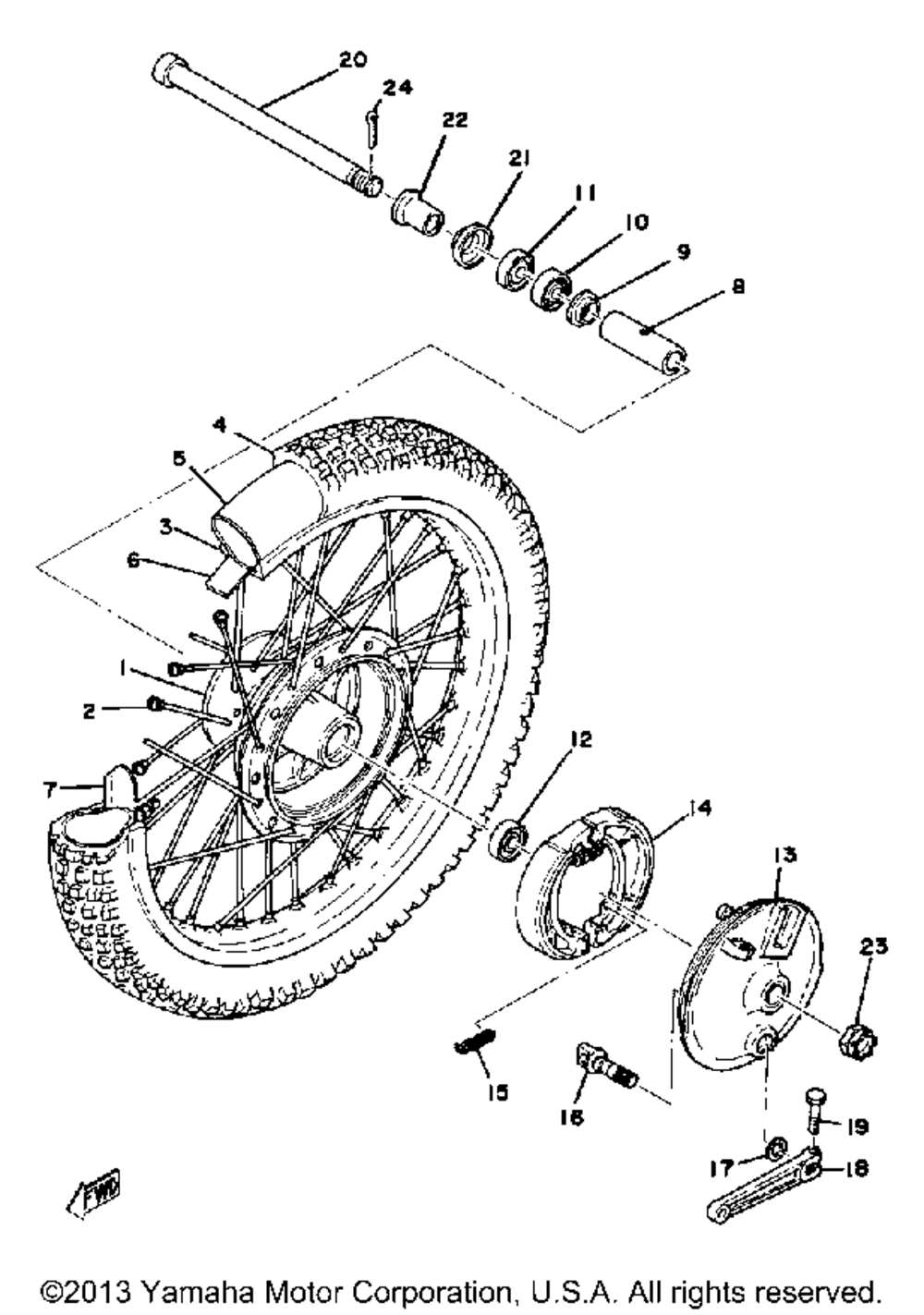 Front wheel yz125d