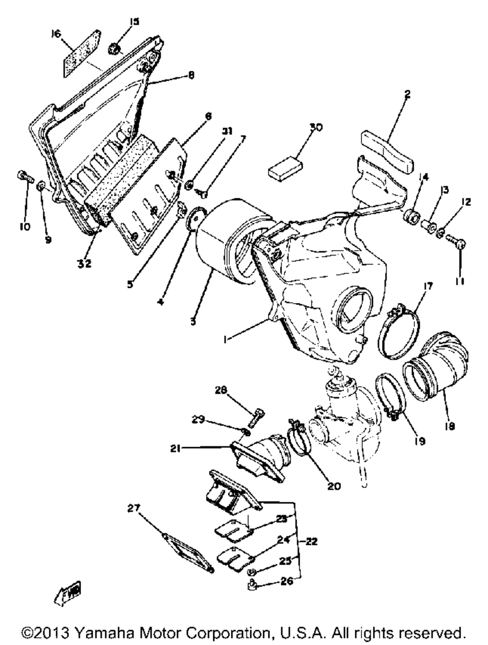 Air cleaner yz125f