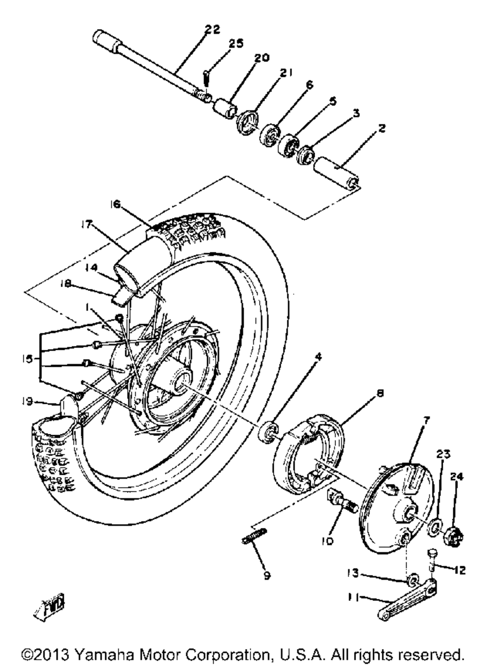 Front wheel yz125g