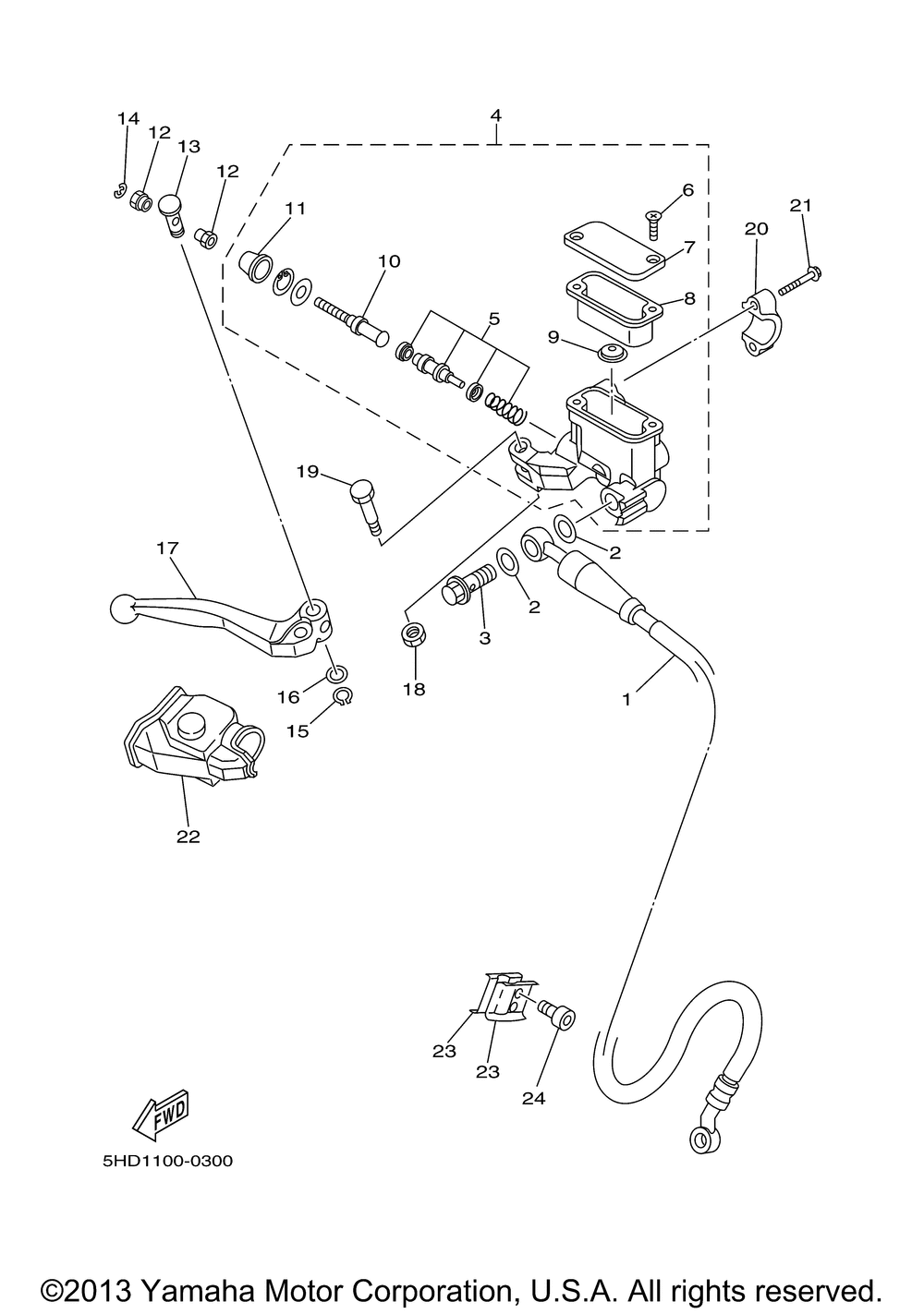 Front master cylinder