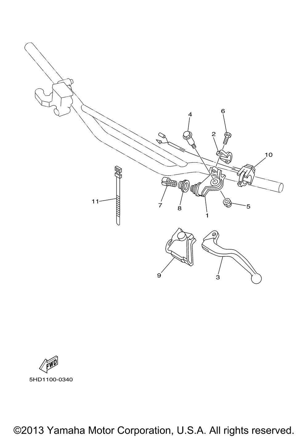 Handle switch lever