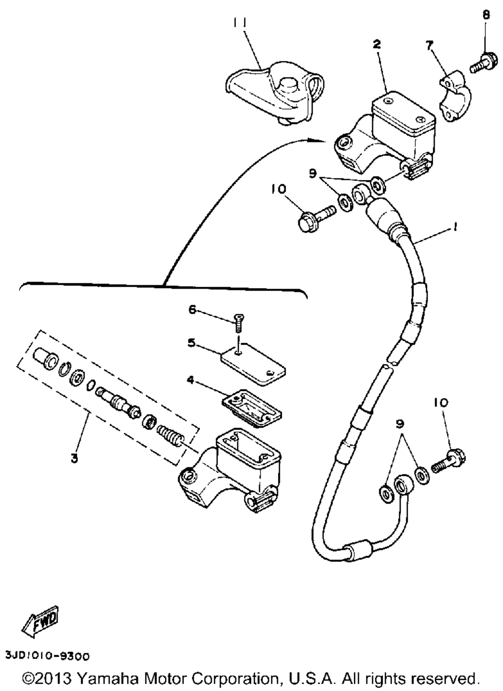 Front master cylinder