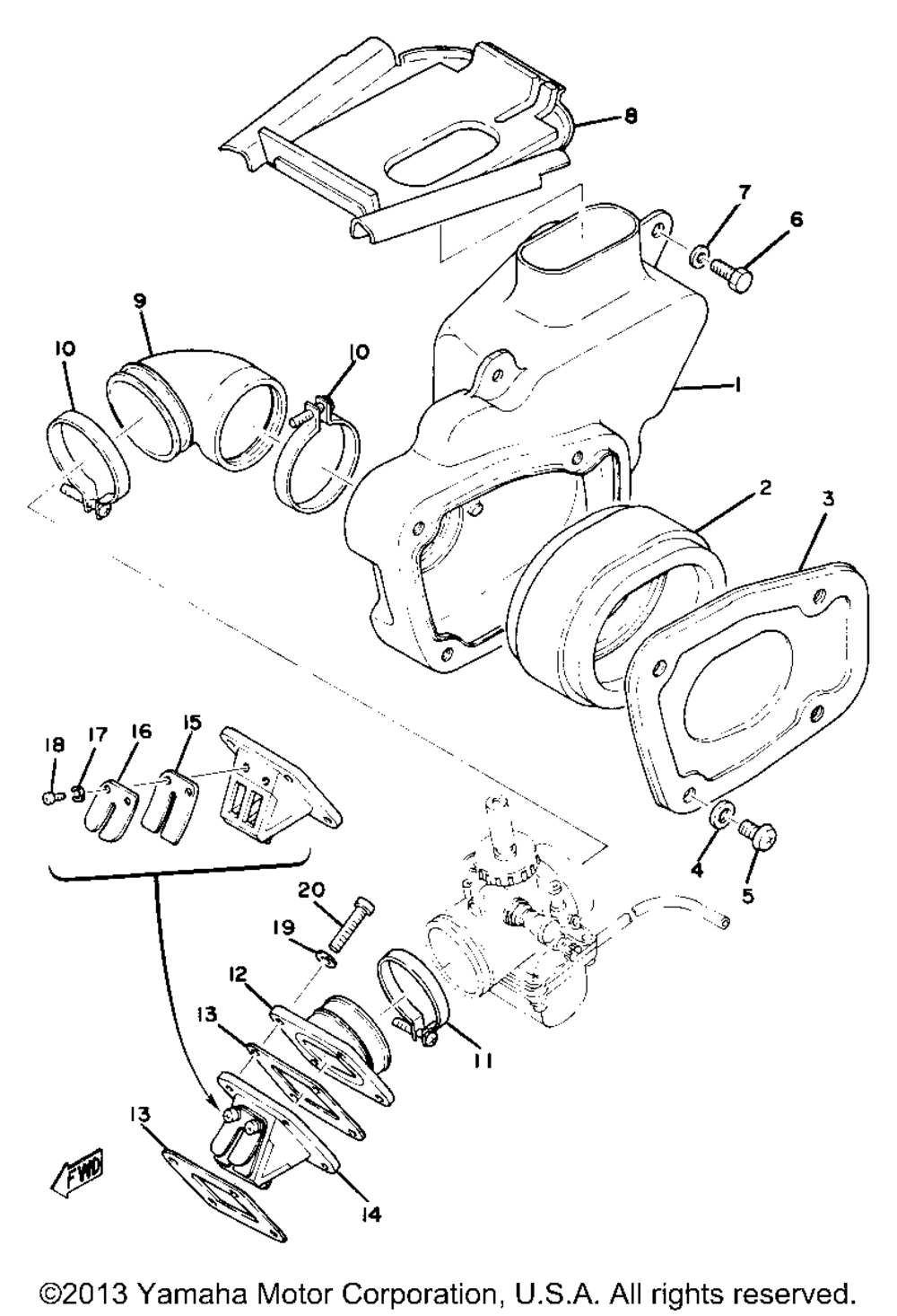 Intake yz80d