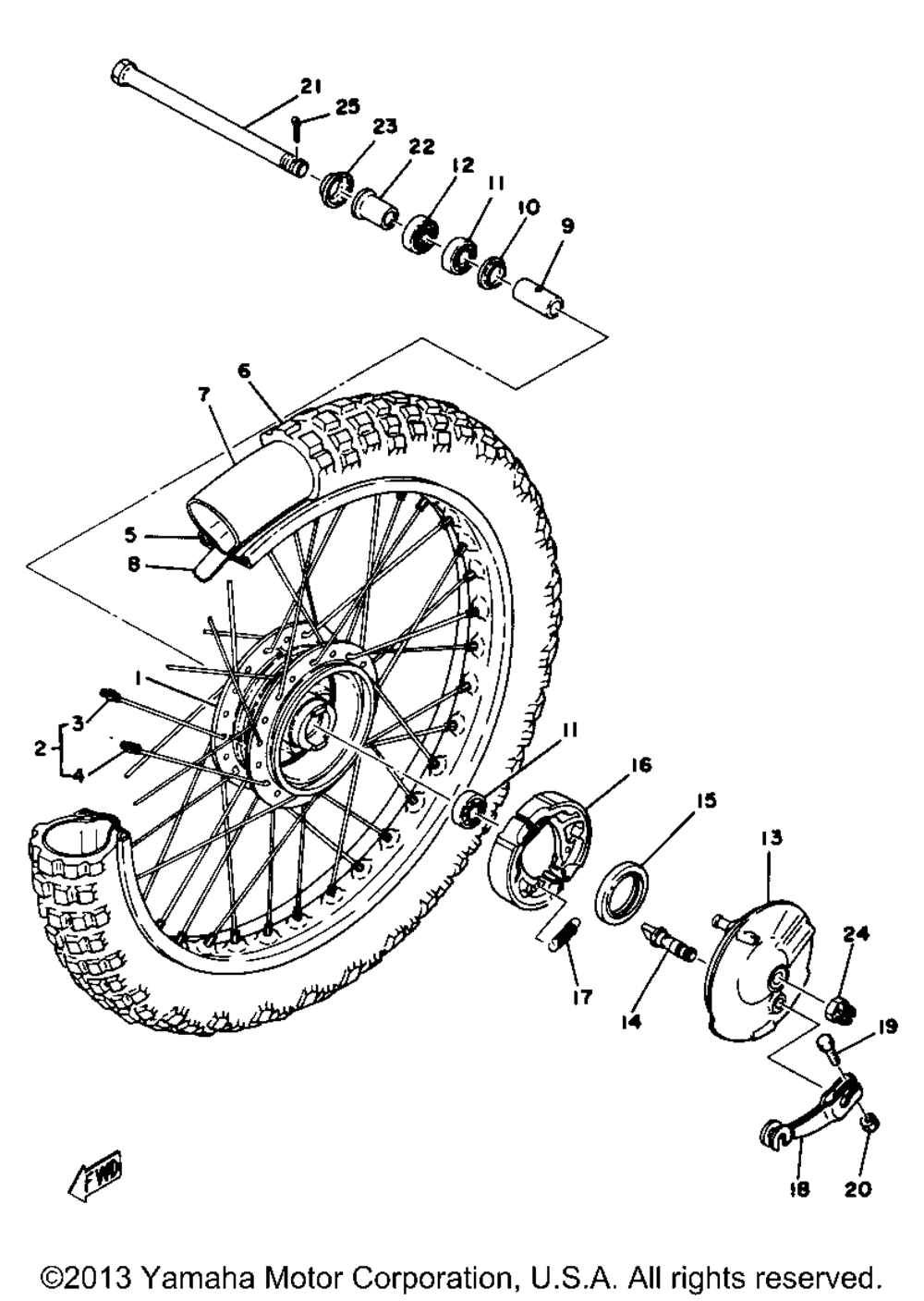 Front wheel yz80e f